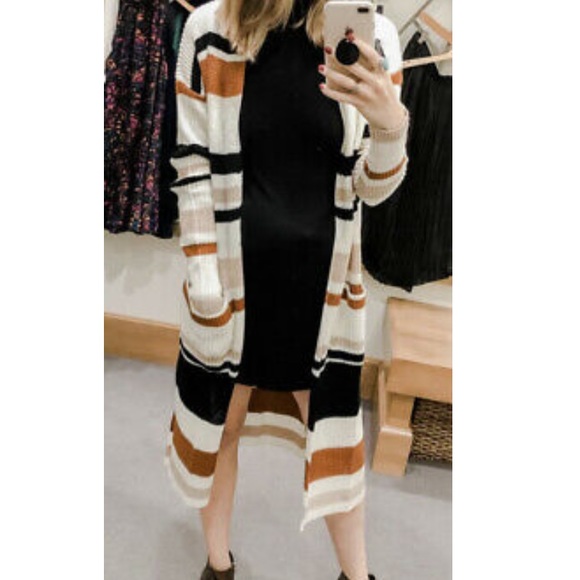 AllisonJoyEverevePhoebeStripeCardiganDuster Sweate - Picture 2 of 4